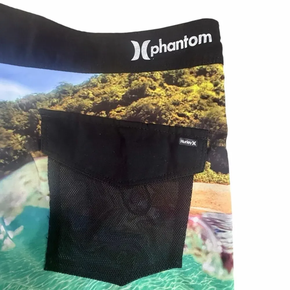 Hurley Phantom Clark Little Sea Turtle Board Shorts Mens SZ 32 Swim Trunks Beach